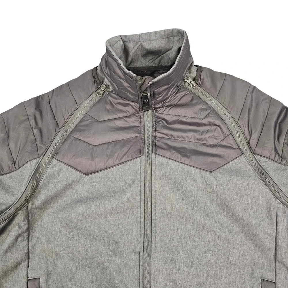 STS Ranchwear Mens Medium Gray Quilted Lined Full Zip Jacket